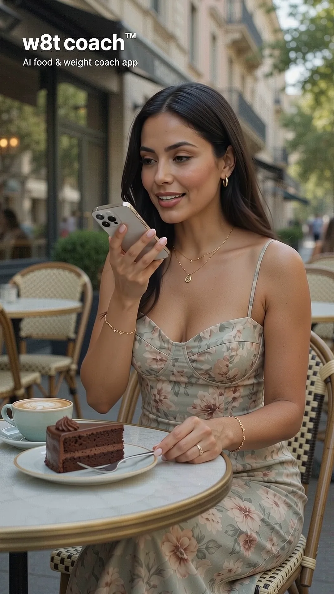 Man smiling with food at a table